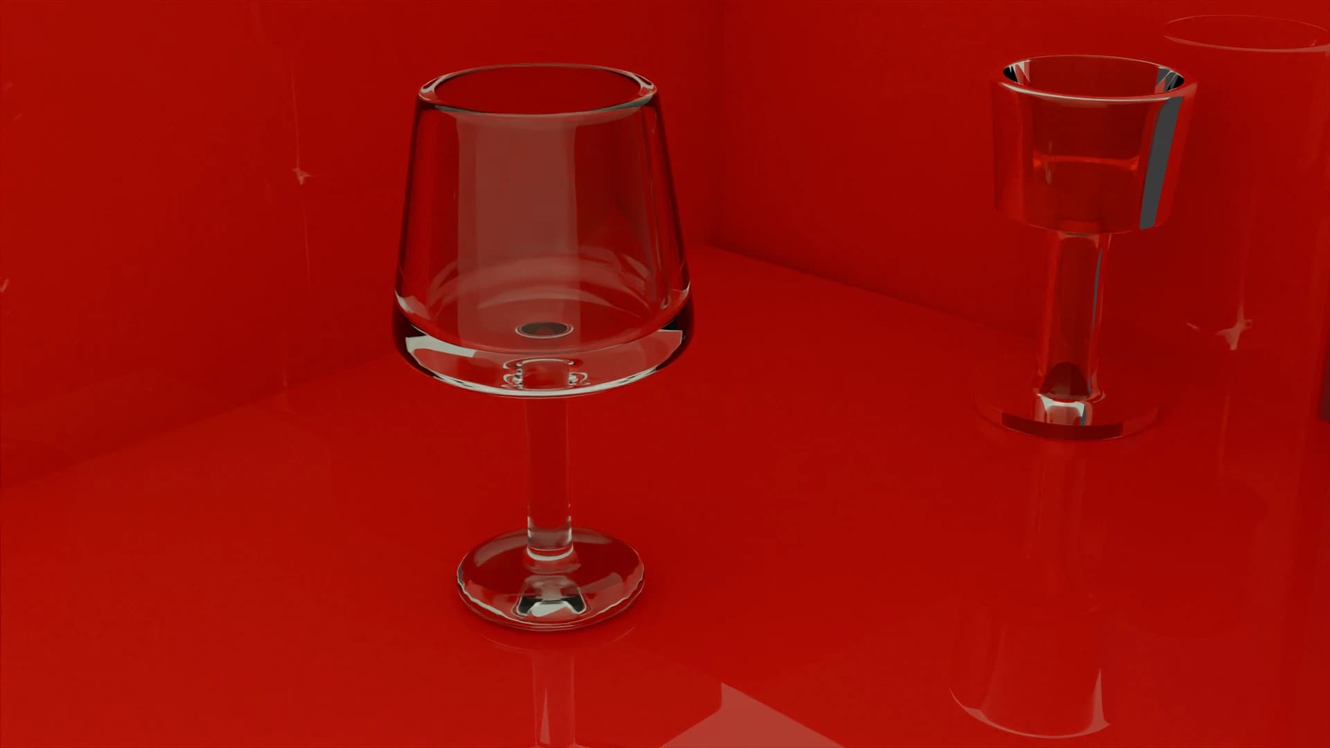 A transparent glass illustration