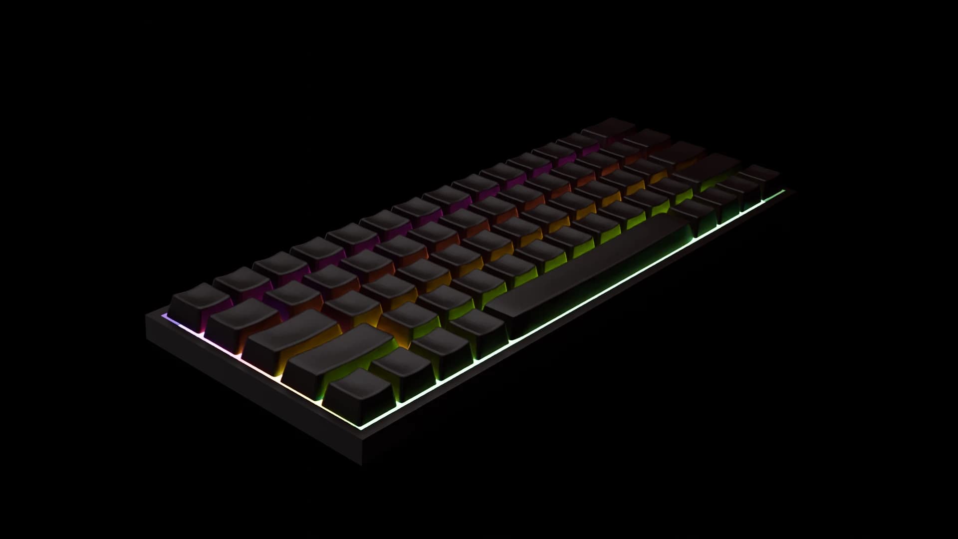 Second version of a colorful RGB keyboard design