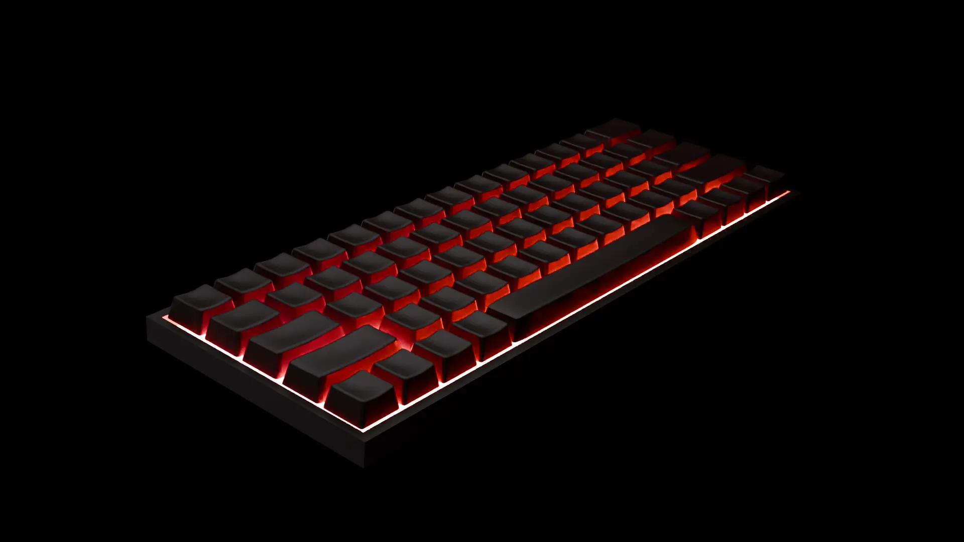 A red-colored keyboard key